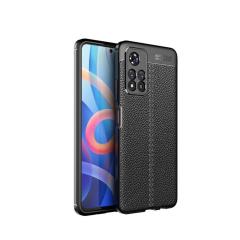Microcase Xiaomi Redmi Note 11 Pro Leather Serisi Silikon Kılıf - Siyah
