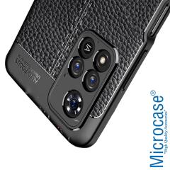 Microcase Xiaomi Redmi Note 11 Pro Leather Serisi Silikon Kılıf - Siyah
