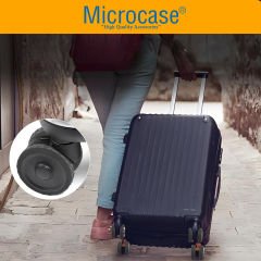 Microcase  Silikon  Aşınmaya Dayanıklı Ses Önleyici Bavul Tekerlek Kılıfı Tırtıklı Kalıp-AL4549  4 Adet Siyah