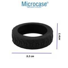 Microcase  Silikon  Aşınmaya Dayanıklı Ses Önleyici Bavul Tekerlek Kılıfı Tırtıklı Kalıp-AL4549  8 Adet Siyah