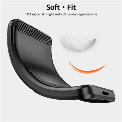 Microcase Samsung S24 Brushed Carbon Fiber Silikon Kılıf - Siyah AL3332