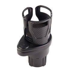 Microcase 2in1 Fonksiyonel Araç İçi Şişe Bardak İçecek Tutucu Çift Kupa Dönebilir Tasarım - AL3479 Karbon