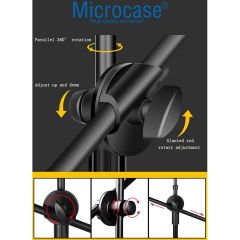 Microcase 7in1 Set Mikrofon Tablet ve Telefon Tutuculu 180 Derece Döner Ayarlanabilir Mikrofon Standı AL4533