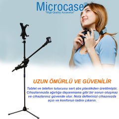 Microcase 7in1 Set Mikrofon Tablet ve Telefon Tutuculu 180 Derece Döner Ayarlanabilir Mikrofon Standı AL4533