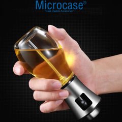 Microcase 200 ml Paslanmaz Çelik Başlıklı Cam Sprey Yağdanlık - AL3267