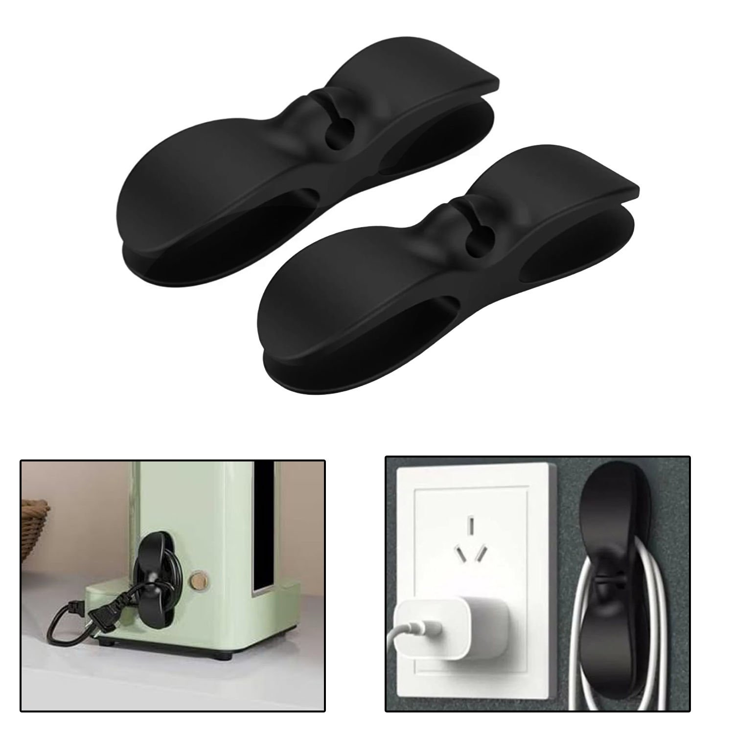 Microcase Yapışkanlı Kablo Sabitleyici Düzenleyici Çok Amaçlı Kablo  Toparlayıcı-AL4550 2 Adet