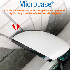 Microcase Universal Esnek Ayna ve Kapı Kenar Çizilme Önleyici Koruyucu Seti 4Lü AL5360