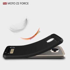 Motorola MOTO Z2 FORCE Brushed Carbon Silikon Kılıf
