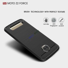 Motorola MOTO Z2 FORCE Brushed Carbon Silikon Kılıf