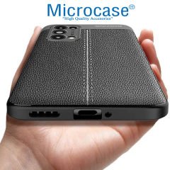 Microcase Oppo Reno 5 5G Leather Tpu Silikon Kılıf - Siyah