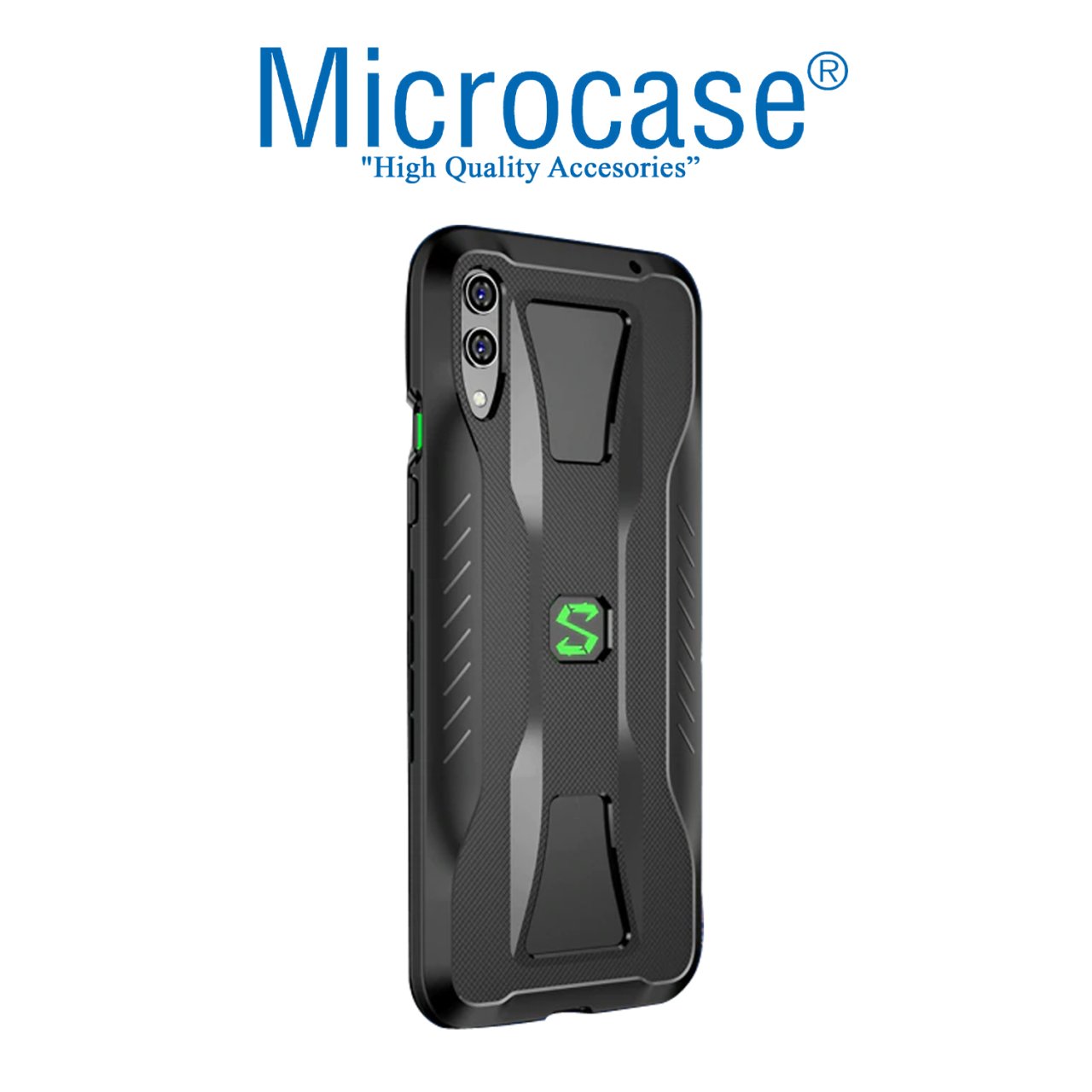 Microcase Xiaomi Black Shark 3 Pro Maxy Serisi Carbon Fiber Silikon TPU Kılıf - Siyah