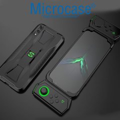 Microcase Xiaomi Black Shark 3 Pro Maxy Serisi Carbon Fiber Silikon TPU Kılıf - Siyah