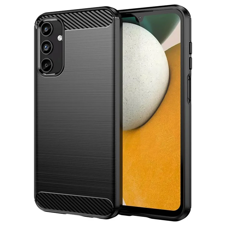 Microcase Samsung A15 5G Brushed Carbon Fiber Silikon Kılıf - Siyah AL3332