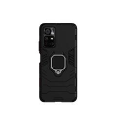 Microcase Xiaomi Redmi Note 11 Batman Yüzüklü Armor Kılıf - Siyah