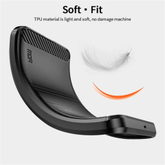 Microcase Samsung A25 5G Brushed Carbon Fiber Silikon Kılıf - Siyah AL3332