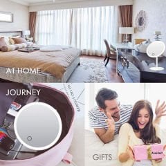 Microcase Taşınabilir Standlı Led Işıklı Dokunmatik Tepsili Makyaj Aynası - AL3852