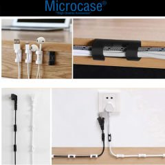 Microcase Yapışkanlı Kablo Sabitleyici Düzenleyici Çok Amaçlı Kablo Toparlayıcı Klips Set - AL4552 16 Adet