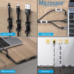 Microcase Yapışkanlı Kablo Sabitleyici Düzenleyici Çok Amaçlı Kablo Toparlayıcı Klips Set - AL4552 16 Adet