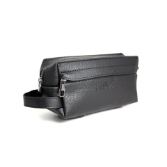 Microcase 2 Gözlü Bileklik Tutmalı Günlük Deri El Çantası Traş Çantası Seyahat Çantası - AL5234