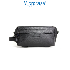 Microcase 2 Gözlü Bileklik Tutmalı Günlük Deri El Çantası Traş Çantası Seyahat Çantası - AL5234