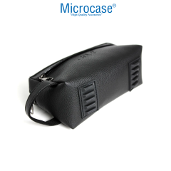 Microcase 2 Gözlü Bileklik Tutmalı Günlük Deri El Çantası Traş Çantası Seyahat Çantası - AL5234