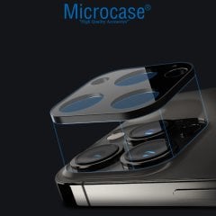 Microcase iPhone 13 Pro Kamera Lens Koruma Halkası - Kapalı Tasarım Siyah