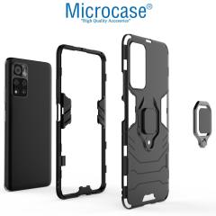 Microcase Xiaomi Redmi Note 11 Pro Batman Yüzüklü Armor Kılıf - Siyah