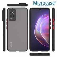 Microcase Vivo V21 London Serisi Darbeye Dayanıklı Kılıf - Buzlu Siyah