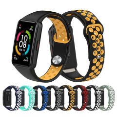 Microcase Huawei Band 6  / Honor Band 6 için Delikli Silikon Kordon Kayış - KY53