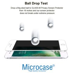 Microcase iPhone 6 - 6s Privacy Gizlilik Filtreli Tam Kaplayan Tempered Cam - Beyaz