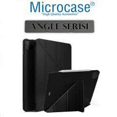 Microcase iPad Pro 11 2021 ANGLE Serisi Standlı Deri Kılıf - Siyah