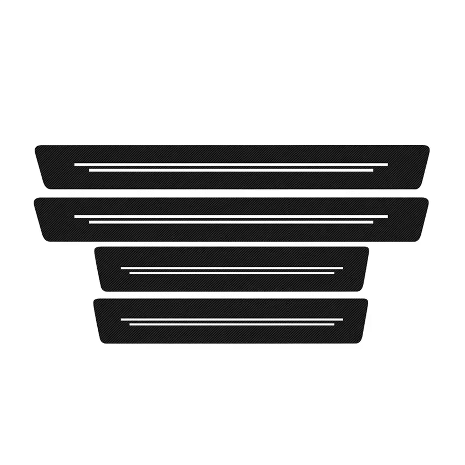 Microcase 4'lü Karbon Fiber Suni Deri Kapı Eşiği Koruma ve Çizik Önleyici Sticker Seti AL5363