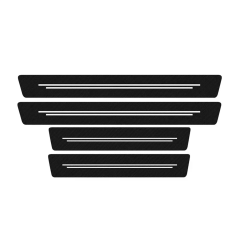 Microcase 4'lü Karbon Fiber Suni Deri Kapı Eşiği Koruma ve Çizik Önleyici Sticker Seti AL5363