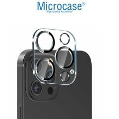 Microcase iPhone 13 Pro Max Kamera Camı Lens Koruyucu 3D Glass - Şeffaf Night Pro Version
