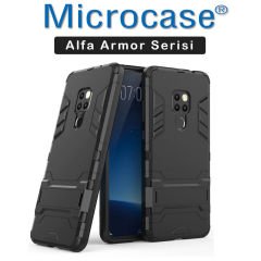 Huawei Mate 20 Alfa Armor Kılıf + Tam Kaplayan Cam