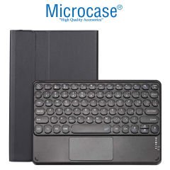 Microcase Apple iPad Air 5. Nesil 10.9 Yuvarlak Tuş Bluetooth Touchpad Klavyeli Standlı Kılıf - YKK3
