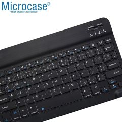 Microcase Samsung Tab S10 Ultra 14.6 inch Tablet için Bluetooth Klavye 27 cm (TR Sticker) + Tablet Standı - AL2754