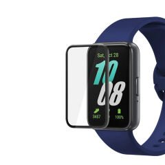 Microcase Samsung Galaxy Fit3 Tam Kaplayan Kavisli Ekran Koruyucu 3D Pet Film - Siyah AL3385