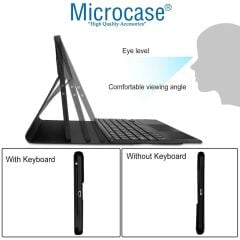 Microcase  Lenovo Tab P11 2. Nesil Uyumlu Bluetooth Touchpad Klavye+Bluetooth Mouse+Standlı Kılıf Pembe -BKK7