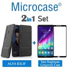 Huawei Honor Note 10 Alfa Armor Kılıf + Tam Kaplayan Cam