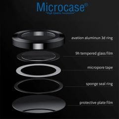 Microcase Huawei Pura 70 Kamera Camı Lens Koruyucu Halka Set - AL8114