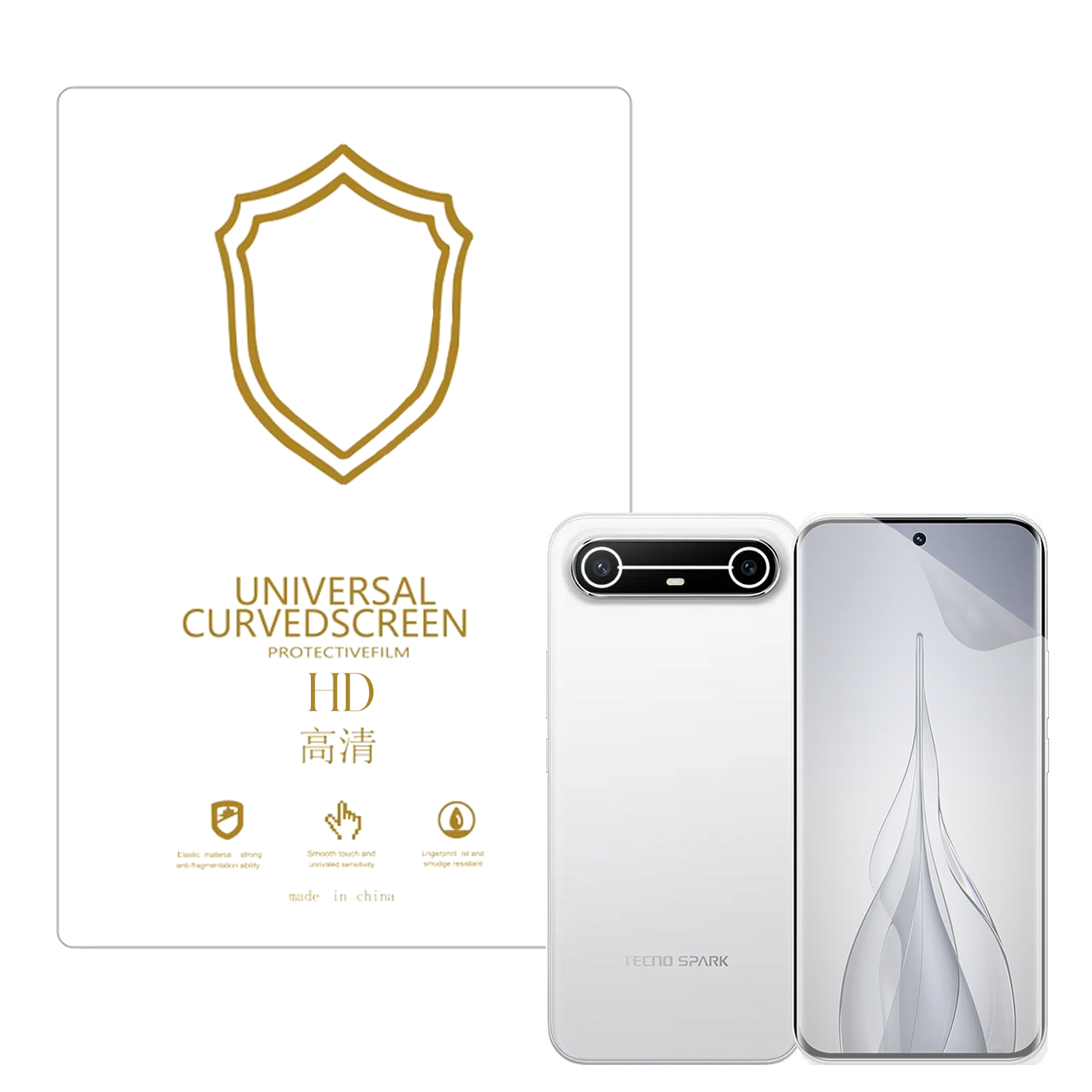 Microcase Tecno Spark Slim 5G ile Uyumlu Full Tpu Nano Ön Ekran Koruma Filmi - EKM101