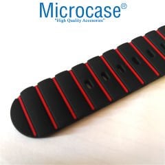 Microcase Realme Watch S 22 mm Akıllı Saatler için Çizgi Desenli Silikon Kordon Kayış-KY69