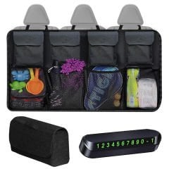 Microcase Araç Bagaj Düzenleyici 8 Cepli Organizer+ Eşya Düzenleyici Keçe Çanta + Ön Arka Panel Numaratör AL4530