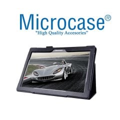 Lenovo TAB 2 A10-70 Tablet Standlı Deri Kılıf Book Case Siyah