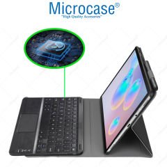 Microcase Samsung Galaxy Tab S6 10.6 inç T860 T867 Bluetooth Klavye + Touchpad Standlı Kılıf - BKK2