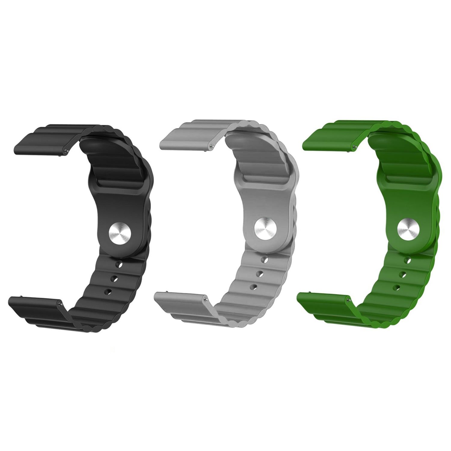Microcase Huawei Watch GT 3 SE için Lastik Desen Silikon Kordon Kayış - KY31
