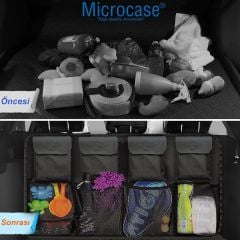 Microcase Araç Bagaj Düzenleyici 8 Cepli Organizer + Ön Arka Panel Numaratör AL4532