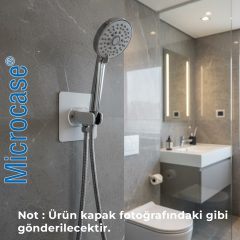 Microcase Kendinden Yapışkanlı Ayarlanabilir Banyo Duş Başlığı Tutucu Askı Aparatı 2 Adet AL5366