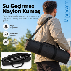 Microcase El ve Omuz Askılı Cepli Su Geçirmez Tripod Stand VB Çeşitli Ekipmanlar için Taşıma Çantası AL7022